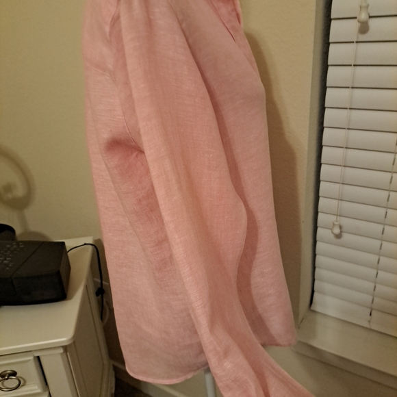 Grayson Women's Buttondown Linen Shirt Pink Excellent Condition Size XS - Picture 4 of 11